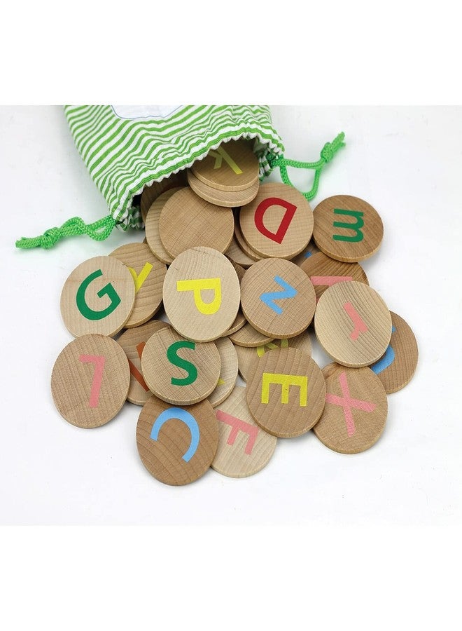 The Freckled FROG-FF2999 Matching Pairs - Alphabet - Set of 52 - Ages 2+ - Wooden Memory Game for Preschoolers and Elementary Kids - Match Uppercase and Lowercase - Teach Letters, Words and Colors - Image 4